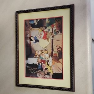 Snow White 1994 Lithograph wall-hanging framed Disney Home Decor